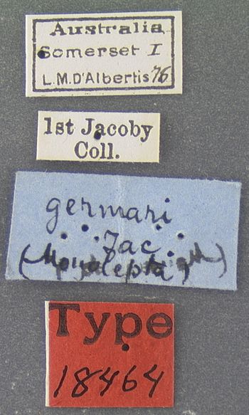 Media type: image; Entomology 18464   Aspect: labels